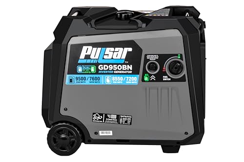 Pulsar 9500W Tri Fuel Gasoline Propane Natural Gas Portable Inverter Generator w/Remote Start & CO Sentry for Home Use GS95TiSCO