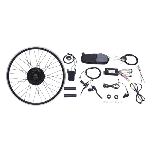 Electric Bicycle Motor Kit, 24 E-Bike Rear Wheel Conversion Kit, 36V 500W E-Bike Cycling Hub Conversion Dual Mode Controller, Electric Bike Conversion Kit with Display