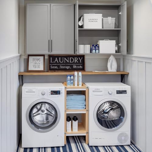 FIMELLO 30" Laundry Room Wall Cabinet with Adjustable Shelf, Large Wall Storage Cabinet, White Wall Cabinet with Doors, Upper Kitchen Cabinet, Cabinets for Laundry, Bathroom, Kitchen -White