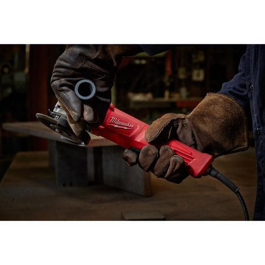 Milwaukee 6141-30 11 Amp Corded 4-1/2" Small Angle Grinder Paddle Lock-On, Red