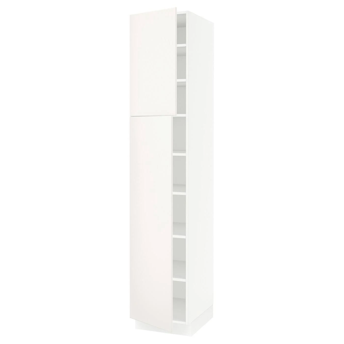 IKEA - SEKTION High Cabinet with shelves/2 Doors, white/Veddinge White, 18x24x90 79364889
