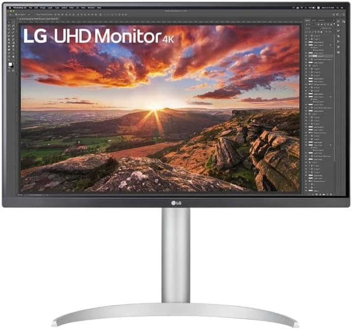 LG 27” 27BP85UN-W IPS 4K UHD Computer Monitor with USB Type-C™, VESA Display HDR™ 400, AMD FreeSync™ & Adjustable Stand