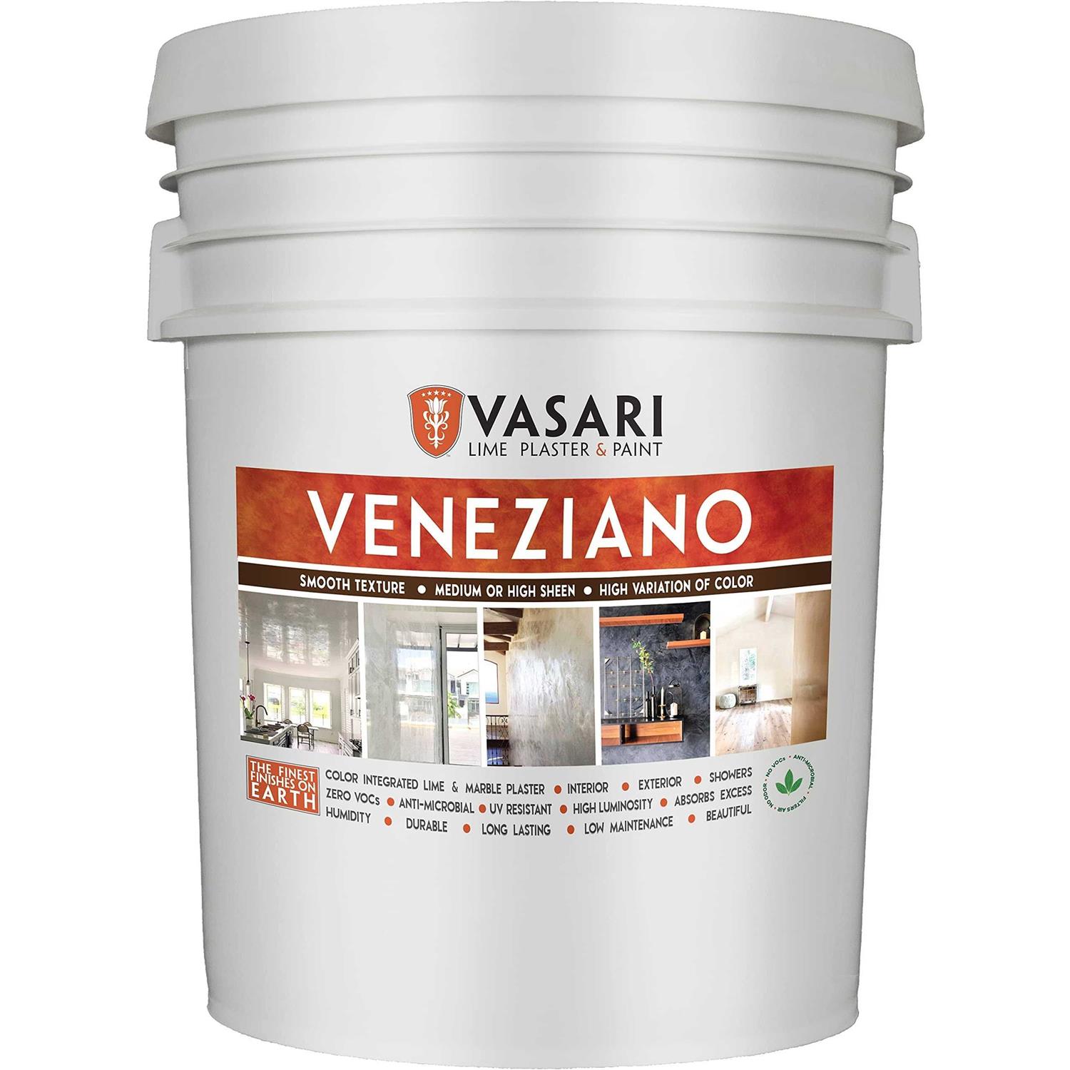 Vasari Lime Plaster &amp; Paint Veneziano Plaster Made from Natural Lime and Powdered Marble - Shop Hardware Tools Online Store
