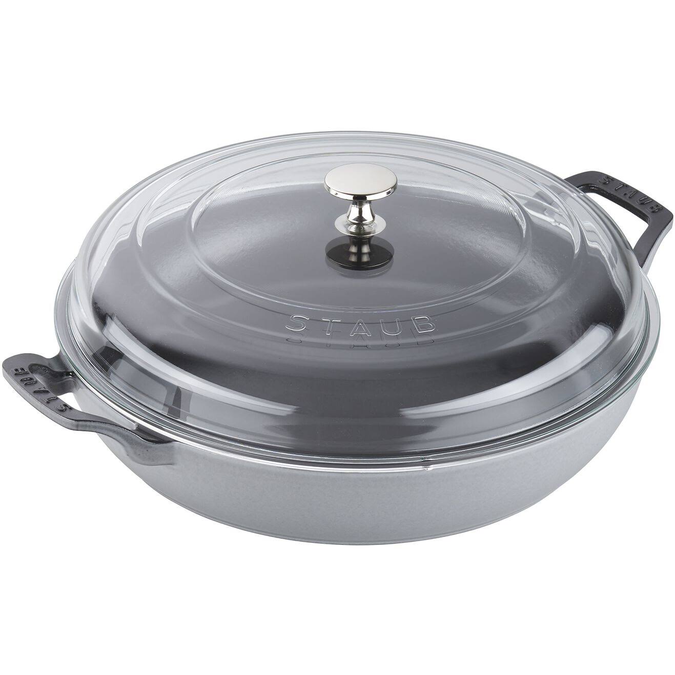 Staub Cast Iron 3.5-qt Braiser with Glass Lid - Graphite Grey