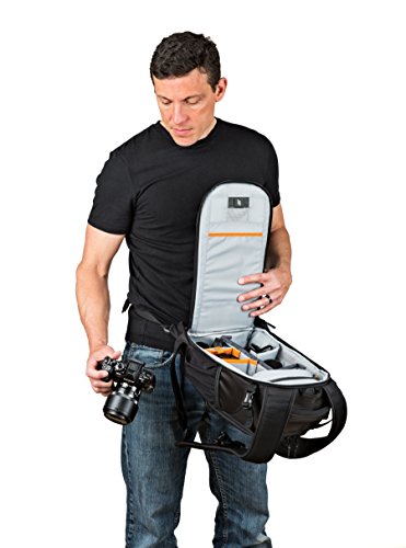 Lowepro LP37131, Flipside 500 AW II Camera Backpack, Fits Mirrorless, Compact Drone, DSLR with Lens, Extra Lenses, Black