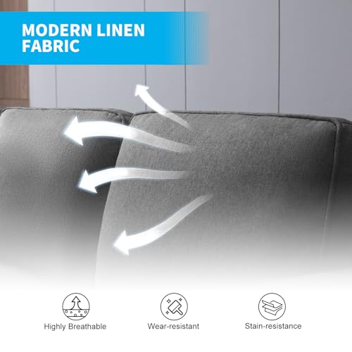 Loveseat Sofa Small Love Seat Couches for Small Spaces,54" Loveseat Sofa Small Couch Two Seats Modern Comfy Couch for Bedroom and Living Room Office Appartment