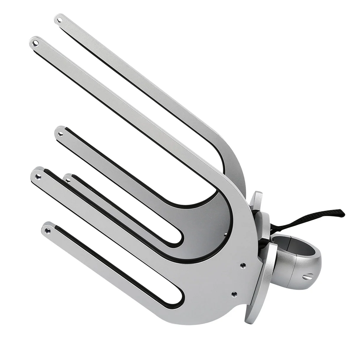 TCMT 2 Racks CNC Wakeboard Tower Rack CFR-KWA-2 Bat Back Boat Surfboard / Kneeboard Holder Silver
