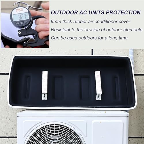 Air Conditioner Cover Heavy Duty AC Window Unit Cover, Universal AC Rain Cover Air Conditioner Sun Shade Cover Anti-Snow Protective Cover, Outdoor AC Units Protection Heat Pump Unit Cover