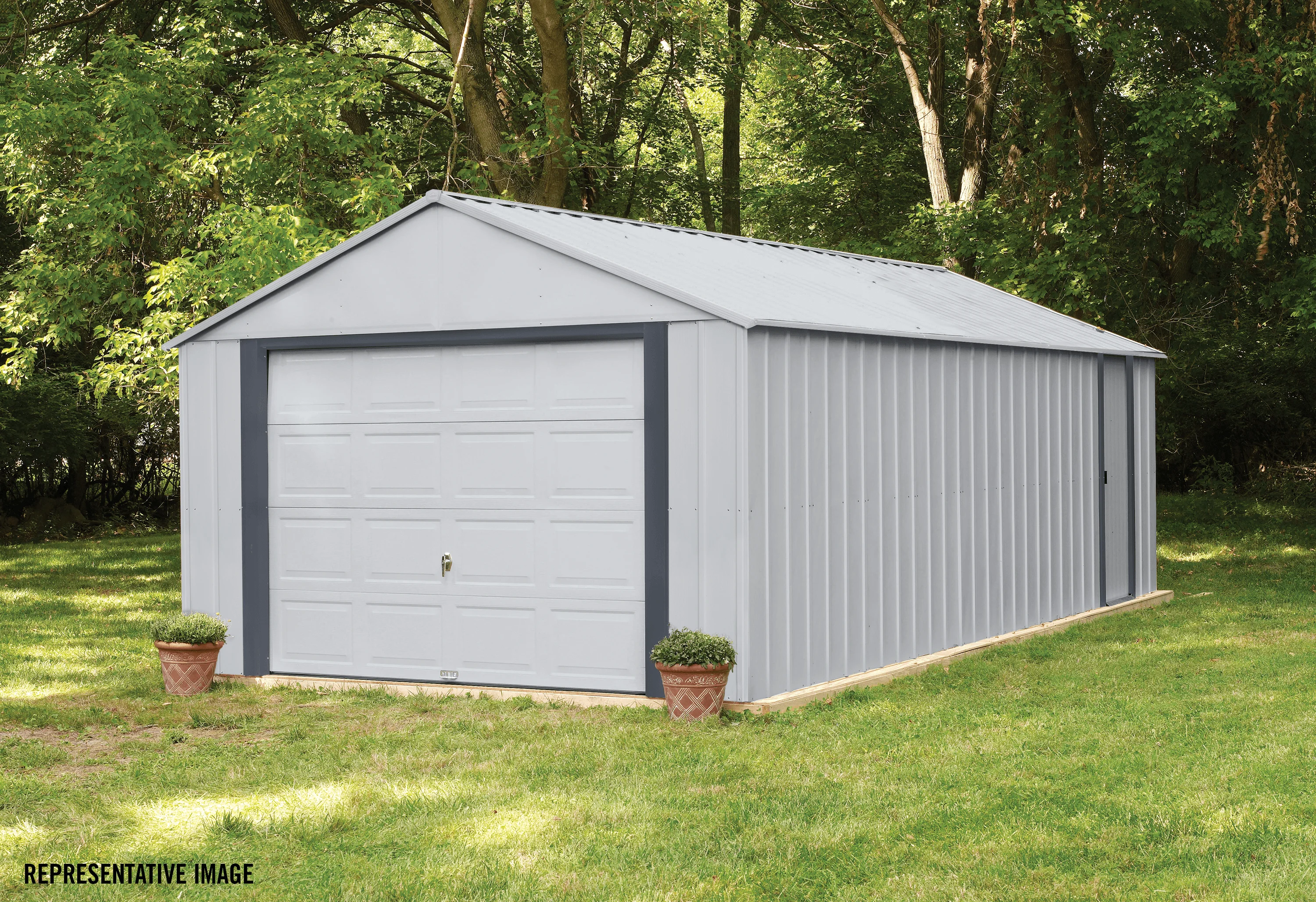 Arrow Murryhill 12 x 31 Garage, Steel Storage Building, Prefab Storage Shed