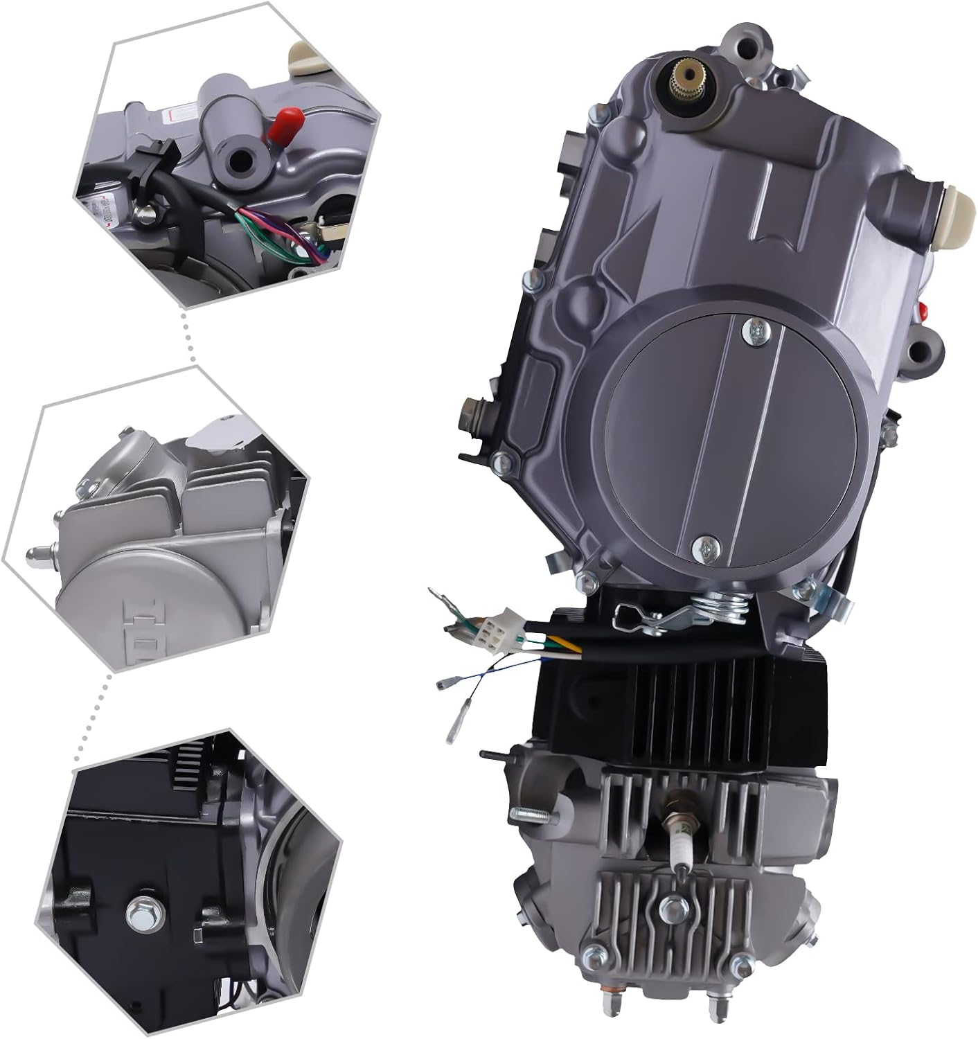 For 140CC 4 Stroke Single-cylinder Horizontal Engine Motor 4 Speed Manual Clutch Pit Dirt Bike Dirt Motorcycle Engine Motor