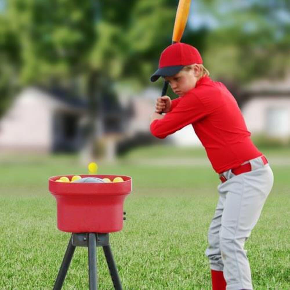 Heater Sports Crusher Professional Mini Lite-Ball Pitching Machine with BONUS Steel Tripod & 8 Hour Battery