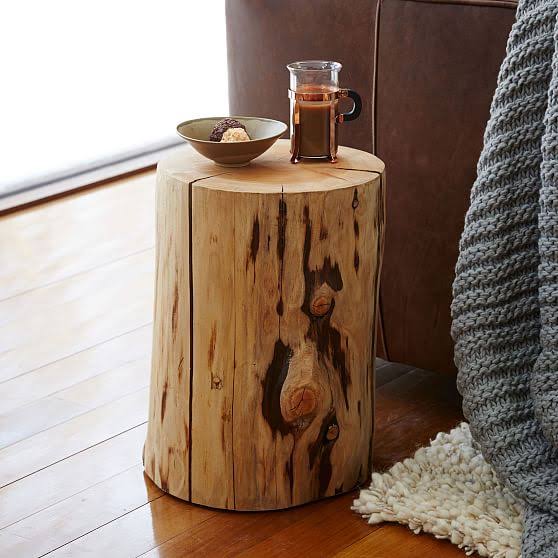 Natural Tree-Stump Side Table - Side Tables - Home Decor - Tables