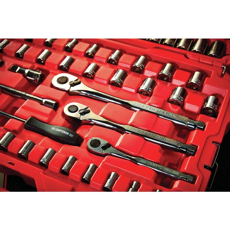 Craftsman 121 Piece SAE and Metric Chrome Mechanic Tool Set