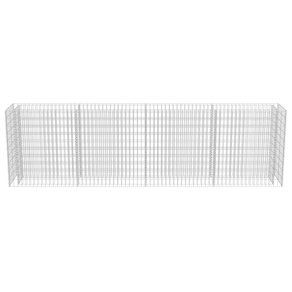 vidaXL Gabion Raised Bed Galvanised Steel 141.7x22x19.7x22x39.4x22