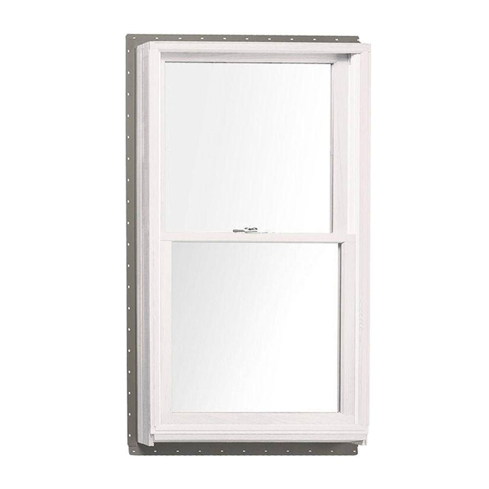 Andersen 9142348 25.625 in. x 40.875 in. 400 Series Double Hung White Interior Wood Windows