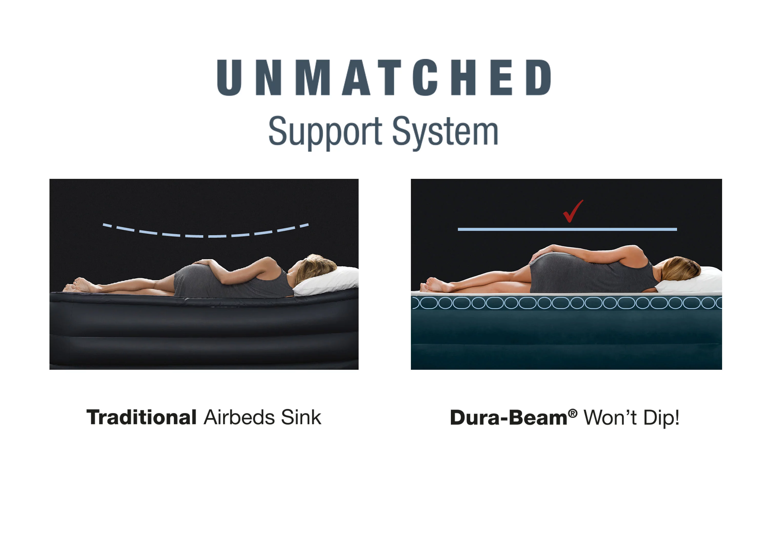 "Intex 24"" Dream Lux Pillow Top Dura-Beam Airbed Mattress with Internal Pump - Full"