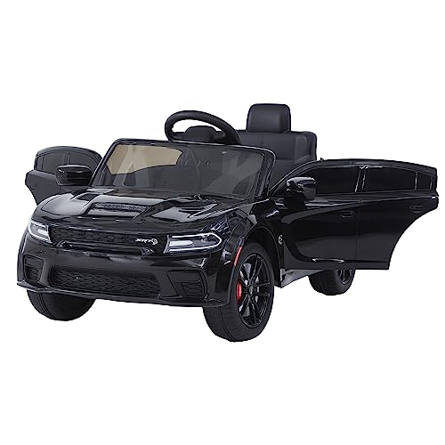 12V Kids Ride On Car, Electric Car with Remote Control, 3 Speeds, Battery Powered, with Adjustable Seat Belt, MP3, LED Lights, Sound System, Orange