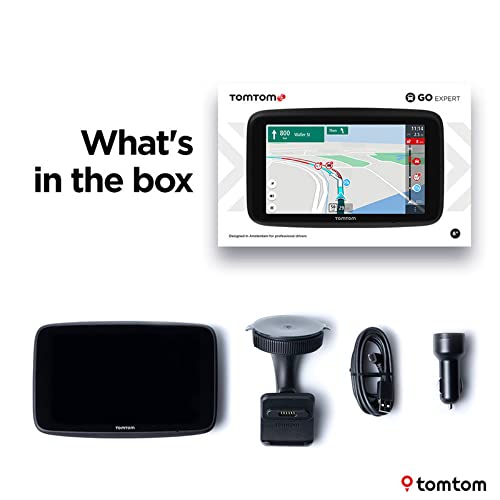 TomTom Truck GPS GO Expert, 7 Inch HD Screen, with Custom Truck Routing and POIs, Traffic Congestion Thanks to TomTom Traffic, World Maps, Live Restriction warnings, Quick Updates via WiFi