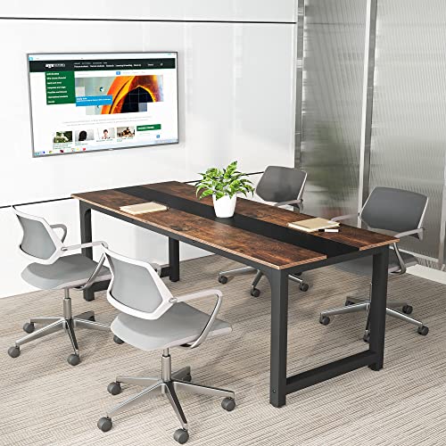 Tribesigns Modern Computer Desk, 63 x 31.5 inch Large Executive Office Desk Computer Table Study Writing Desk Workstation for Home Office, Spliced Desktop, White