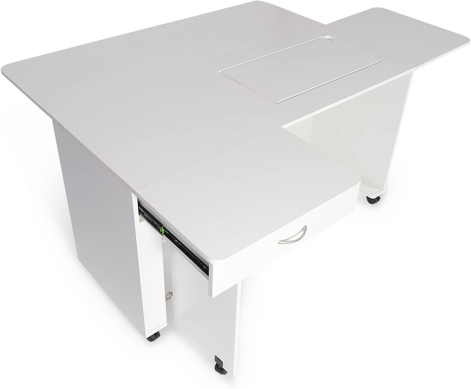 Arrow Classic Sewing Furniture “Christa” Sewing Cabinet: Full-Size, Locking Wheels, Manual Machine Lift, Side and Rear Leafs for Expansive Workspace