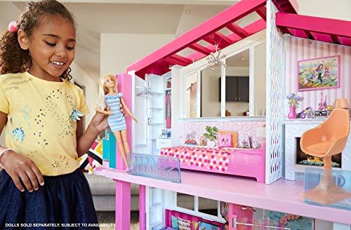 Barbie Dreamhouse Dollhouse with Pool, Slide and Elevator, Plus Lights, Sounds and 70+ Total Accessories, for 3 to 7 Year Olds