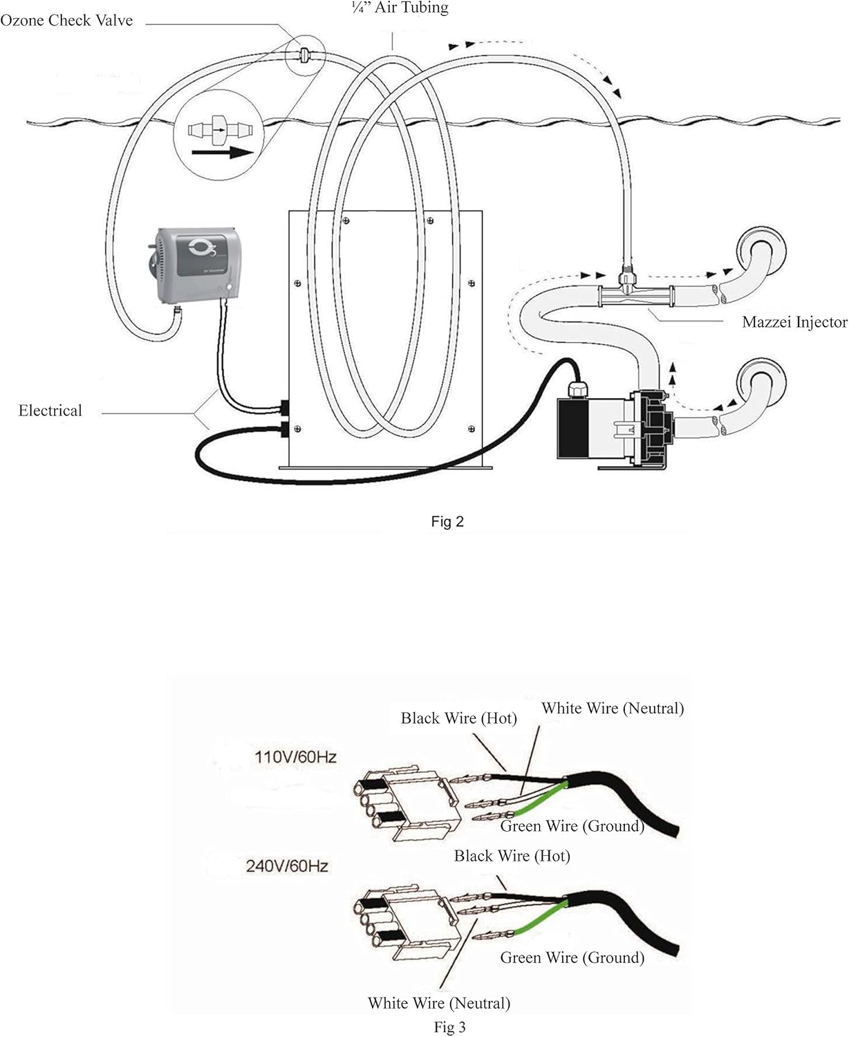 Universal Spa/Hot Tub Ozone Generator Pack of 2