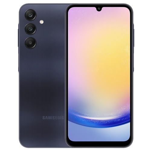 SAMSUNG Galaxy A25 5G Dual SIM (128GB) 6.5" 120Hz AMOLED, Octa-Core, 50MP Camera, 4G Volte (GSM Unlocked for AT&T, T-Mobile, Global) International Model A256E/DSN (w/ 256GB SD, Blue Black) (Renewed)