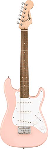 Fender Squier 3/4 Size Kids Mini Left-handed Stratocaster Electric Guitar Learn-to-Play - Black Bundle with Amp, Cable, Tuner, Strap, Picks, Online Lessons, and Austin Bazaar Instructional DVD