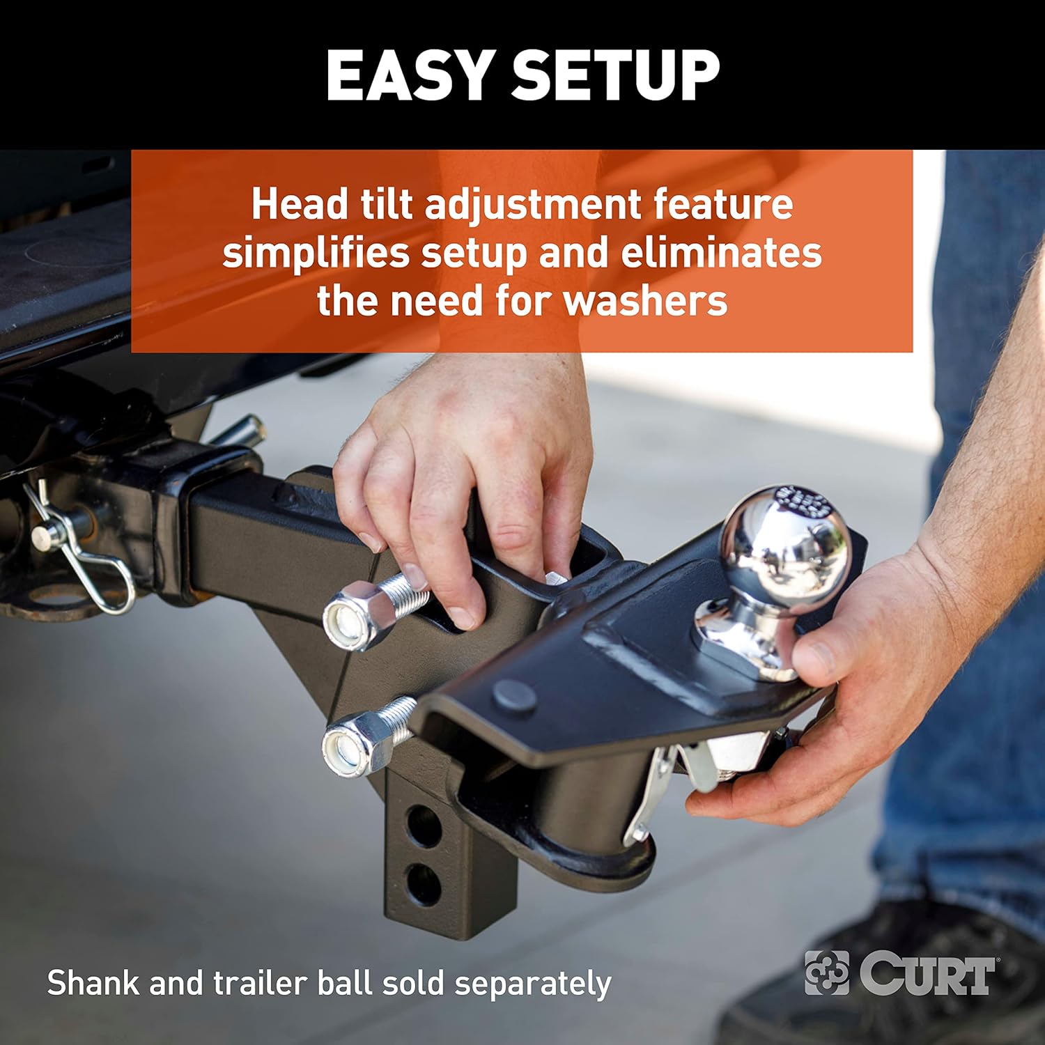 CURT 17600 TruTrack 2P Weight Distribution Hitch with 2X Sway Control, Up to 10K (No Shank or Ball)