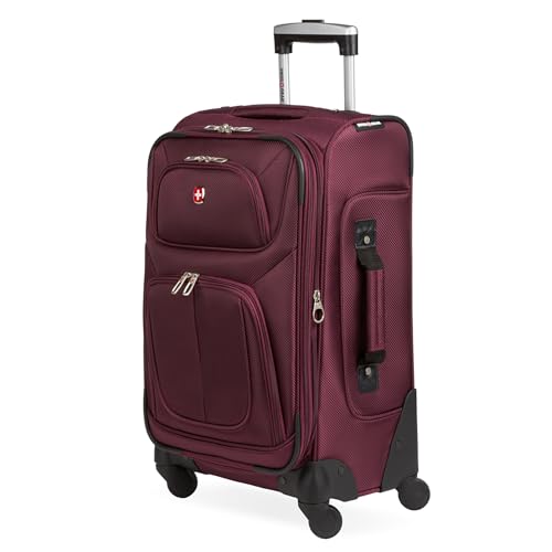 SwissGear Sion Softside Expandable Luggage, Black, Checked-Large 29-Inch
