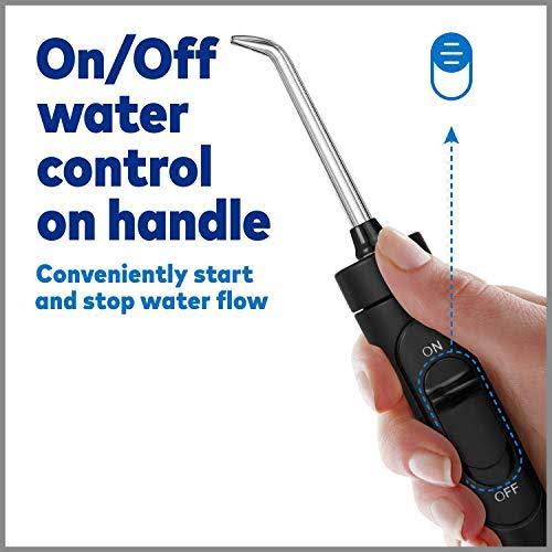 Waterpik Ion Professional Cordless Water Flosser Teeth Cleaner Rechargeable and Portable, Black, 1 Count