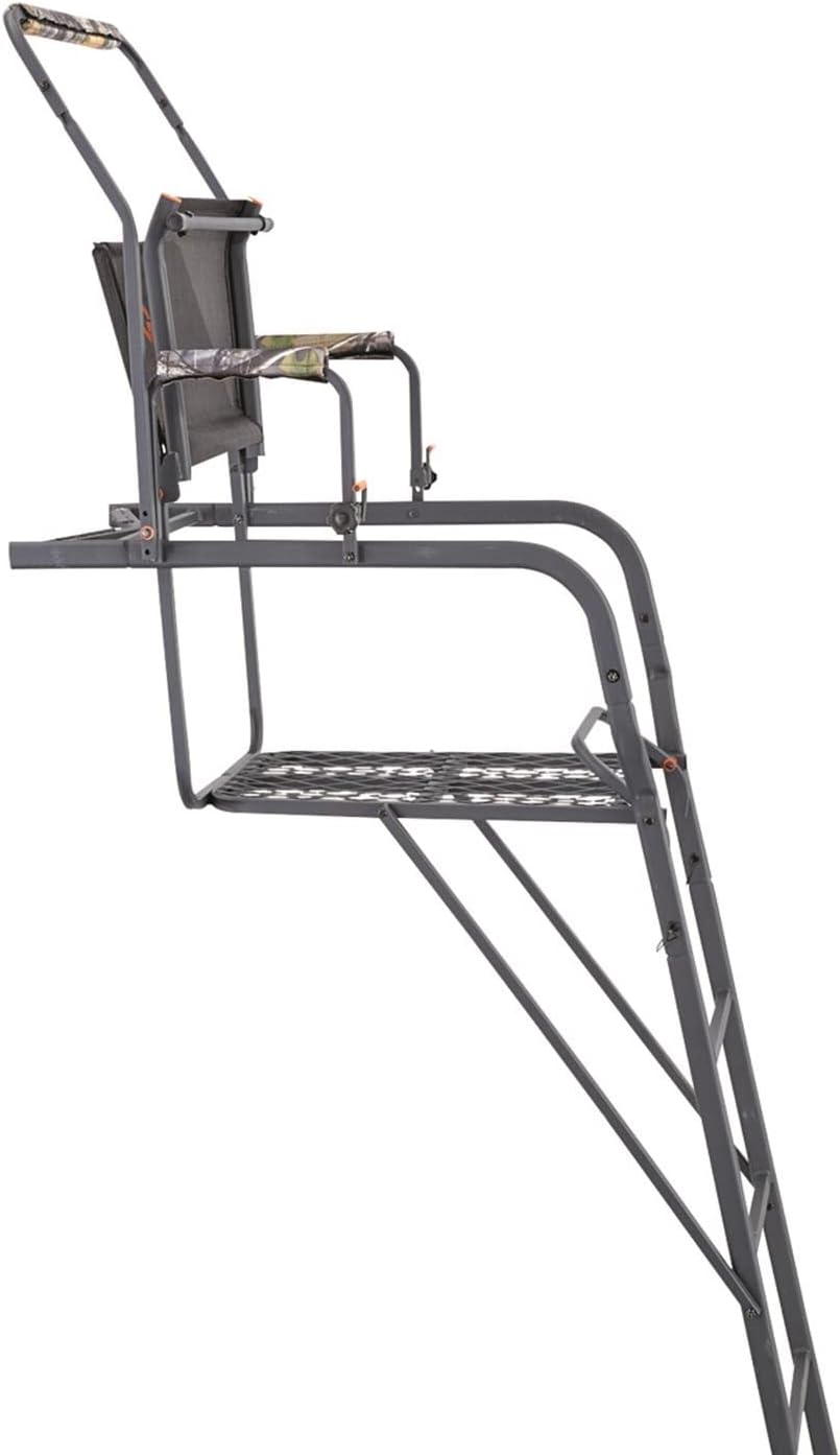 Guide Gear 15.5' Climbing Ladder Tree Stand for Hunting with Mesh Seat, Hunting Gear, Equipment, and Accessories