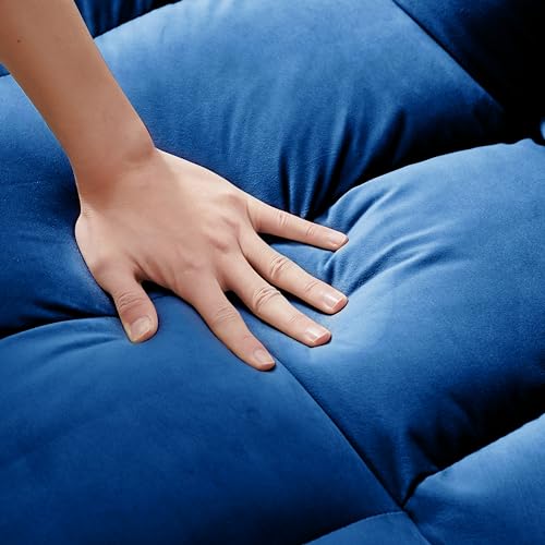 Pull Out Sofa Bed, 3-in-1 Convertible Sofa Bed, Modern Velvet Double Sofa Futon Sofa Bed with Adjustable Back, Storage Bag and Pillow for Living Room, Bedroom