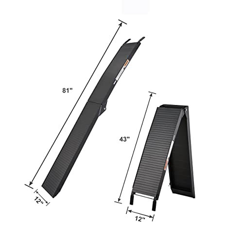 10ft Motorcycle Ramp 1500LBS Capacity, 120"x17.7" Black Truck Ramps, Loading Ramps for Pick Up Motorcycle, ATV, UTV, Dirt Bike, Lawn Mower, Golf Cart, Garden Tractor