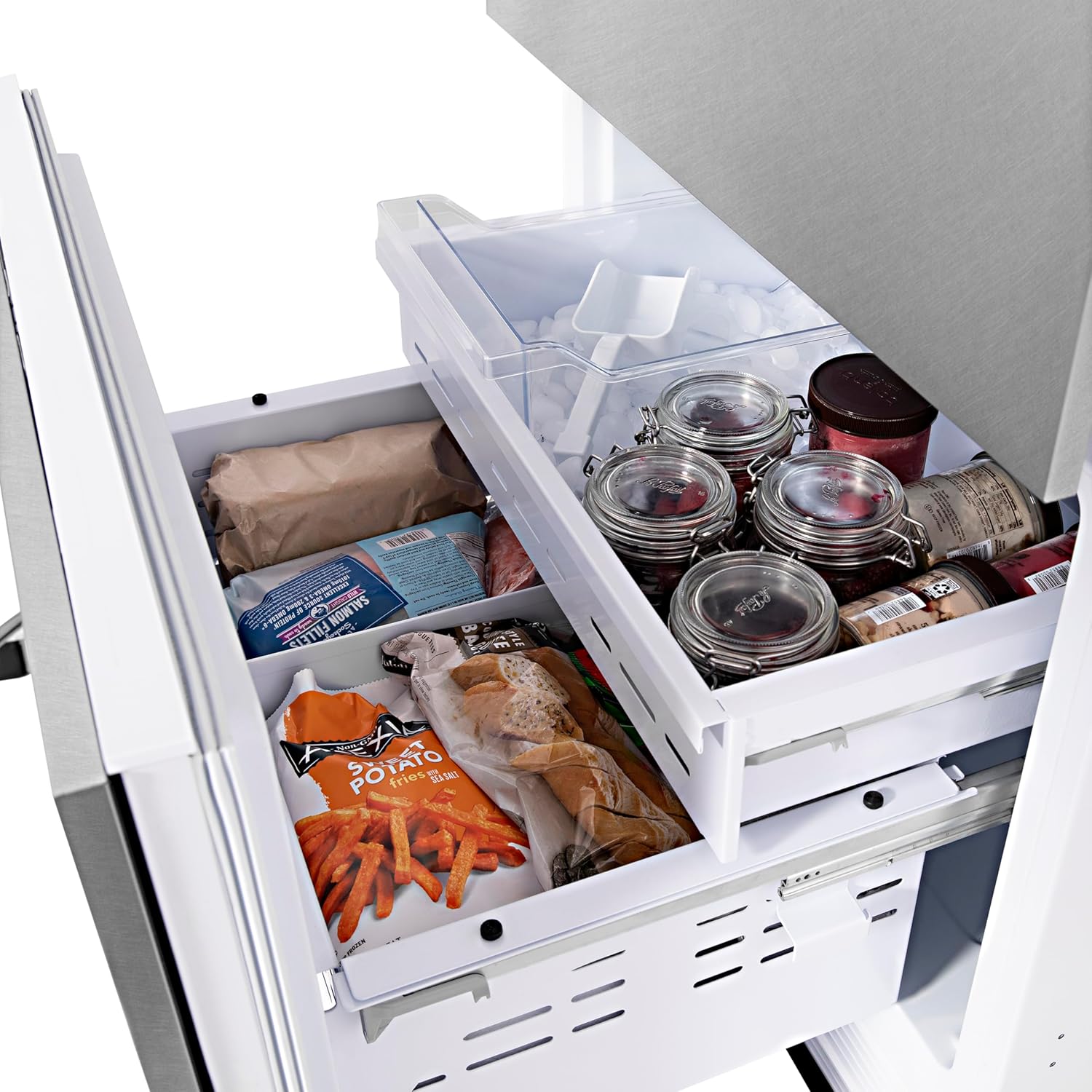 ZLINE 30" 16.1 cu. ft. Built-In 2-Door Bottom Freezer Refrigerator with Internal Water and Ice Dispenser in Fingerprint Resistant Stainless Steel