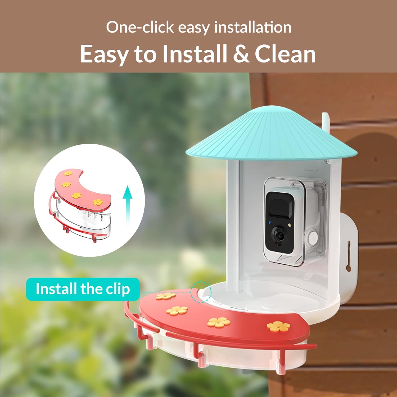 NETVUE Birdfy Solar Camera with Humming Bird Feeder Extension Perch