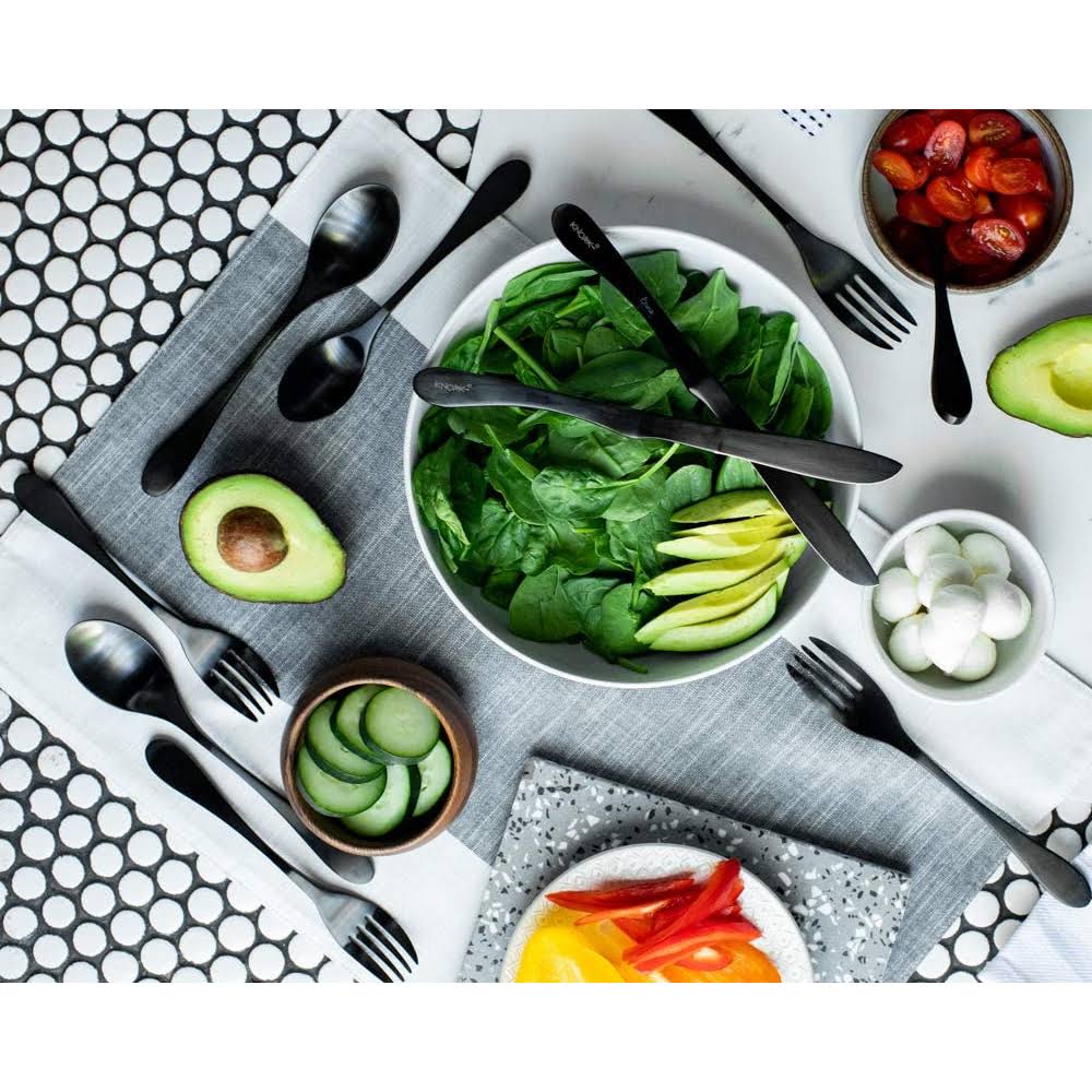 Knork Black Matte Titanium Coated Stainless 20-Piece Set
