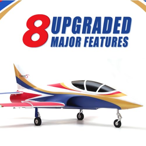 Fms Rc Jets 70mm Viper V2 EDF Navy Blue rc Airplanes for Adults for Trainer for Beginners 6 CH Remote Control Planes PNP (NO Control Battery Charger)