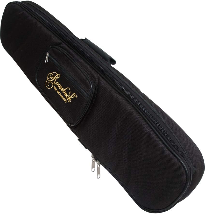 Mountain Dulcimer Package Includes: Roosebeck Grace Mountain Dulcimer 4-String Vaulted Spruce Knotwork, Walnut + Dulcimer Gig Bag Case + 4 String Replacement Strings Se