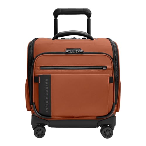 Briggs & Riley Domestic 22" Carry On Expandable Spinner - Luggage for Travel, Suitcases with Wheels, Softside Rolling Bag for Men & Women, Self-Repairing Zipper - ZDX Collection, Black