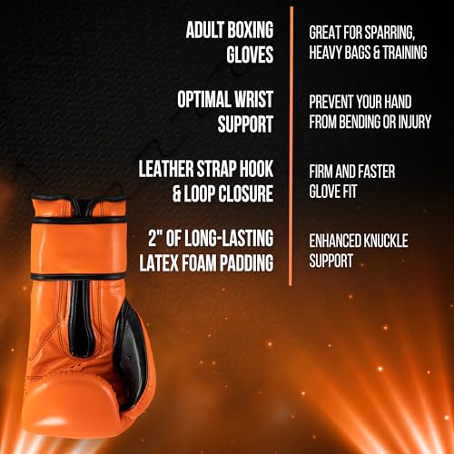 CLETO REYES Training Boxing Gloves with Hook and Loop Closure for Sparring and Heavy Punching Bags, Men and Women, MMA, Kickboxing, Muay Thai