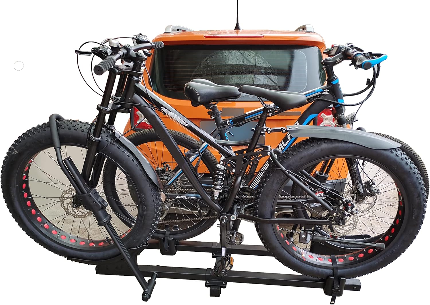 MAXXHAUL 50606 Hitch Style 2-Bike Carrier Platform Style Rack for Standard, Fat Tire, Electric Bikes 2" Hitch Receiver - 66 lbs Weight Capacity Per Bike