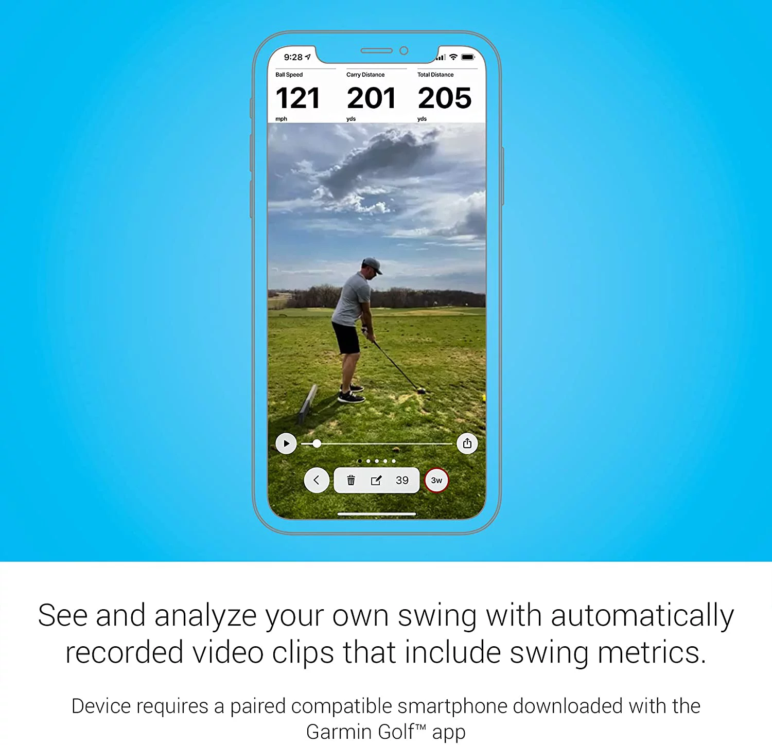 Garmin Approach R10, Portable Golf Launch Monitor, Take Your Game Home, Indoors or to The Driving Range, Up to 10 Hours Battery Life with 6Ave Travel & Cleaning Kit
