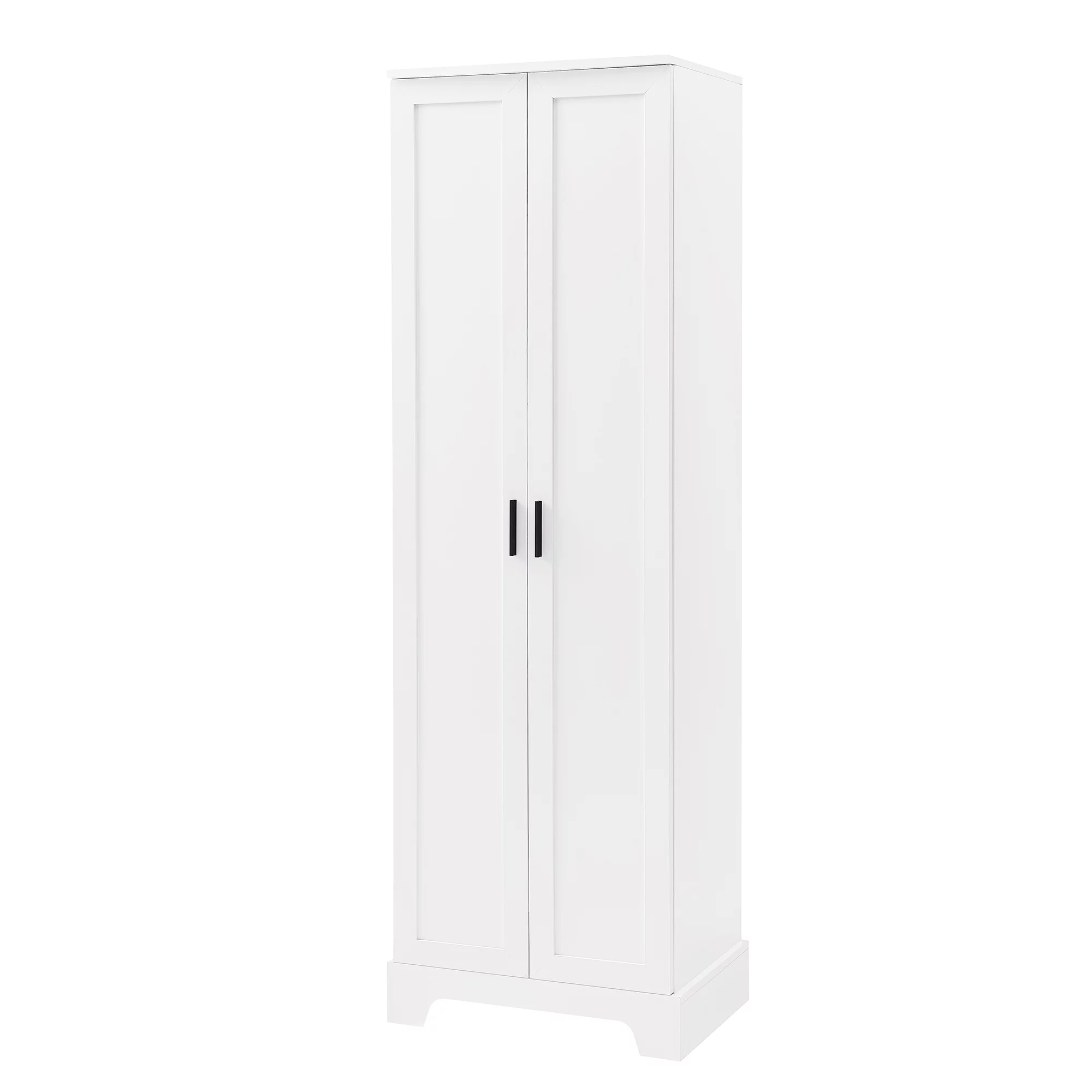 Bellemave Wooden Storage Cabinet with Adjustable Shelves Freestanding Tall Storage Cabinet for Bathroom, Kitchen, Living Room Water Proof Floor Cabinet for Home Office, White