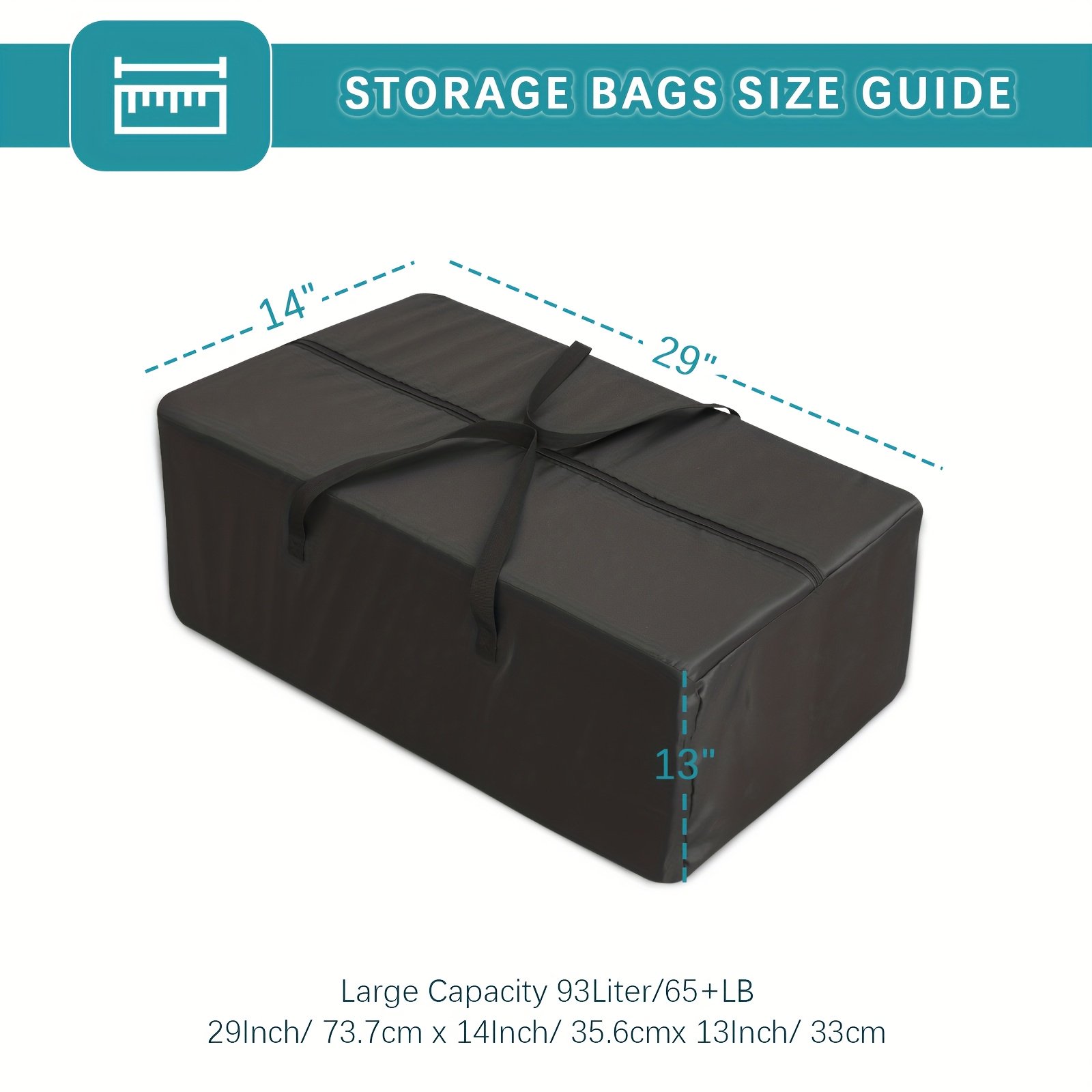 6 Pack Heavy Duty Extra Large Moving Bags with Strong Zippers &amp; Carrying Handles, Storage Totes for Space Saving Moving Storage, Fold Flat, Alternative to Moving Box, Under-Bed Storage