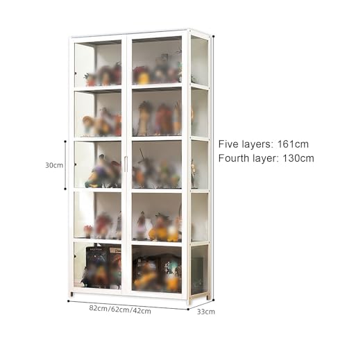 Acrylic bookcase storage rack/Acrylic Glass Display Cabinet,Curio Display Cabinet Case,Floor Standing Clear Showcase,Storage Cabinet for Living Room,Strong Load-bearing Capacity,for Living
