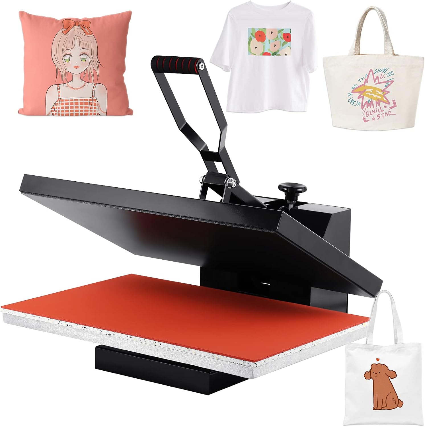 Iglobalbuy 16x24" Clamshell Heat Press Sublimation Machine, Digital Control Heat Press Transfer Printer, Large 16" x 24" Industrial Clamshell Design Heat Press for T Shirts