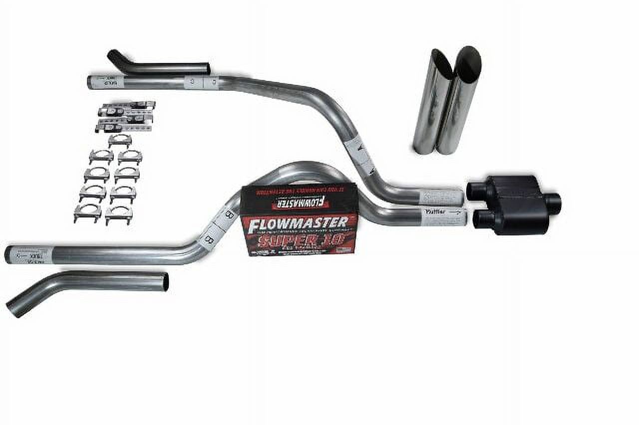 Dodge Dakota 97-05 2.5" Dual Truck Exhaust Kits Flowmaster Super 10 Corner Slash