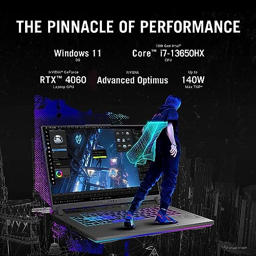 Asus ROG Strix G16 Gaming Laptop 2023 Newest, 16" 165Hz Display, Intel Core i7-13650HX, NVIDIA GeForce RTX 4060, 32GB DDR5 RAM, 1TB SSD, Backlit Keyboard, Windows 11 Home, Bundle with Laptop Stand