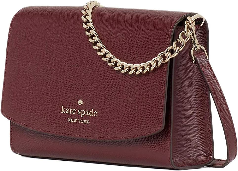 Kate Spade New York Carson Leather Convertible Crossbody Shoulder Bag Handbag, Cherrywood